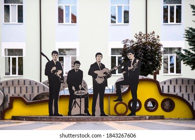 The Beatles instalation in the center of Vinnytsia, Ukraine. September 2020