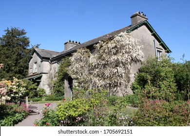 Beatrix Potter House Hill Top Lake District In Summer In Full Sun And Blue Sky