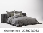 Beautiful 3d bed model isolate