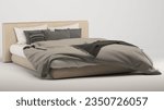 Beautiful 3d bed model isolate