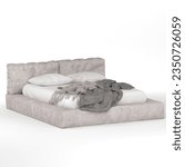 Beautiful 3d bed model isolate