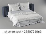 Beautiful 3d bed model isolate