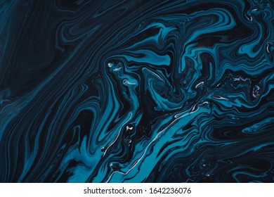 Beautiful abstract background. Acrylic paints. Aqua menthe. Marble texture. Contemporary art. Marbleized effect. Acrylic painting
