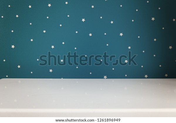 Beautiful Abstract Dark Blue Starry Wall Stock Photo Edit Now 1261896949