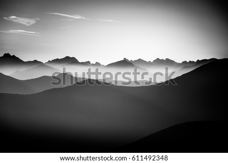 Similar – Golden hour at Picos de Europa mountain range