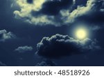 beautiful abstract nightly clouds landsacpe