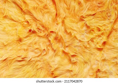 Beautiful Abstract Yellow Orange Fur Texture Background