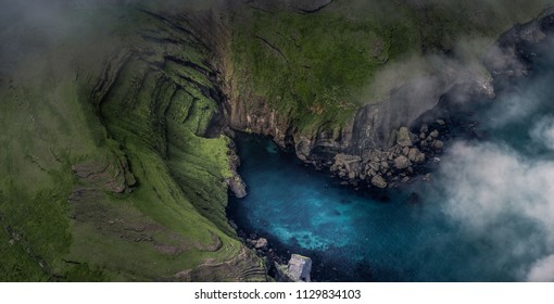 Beautiful Aerial Landscape In Iceland