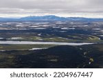 Beautiful aerial landscape of Kobuk Valley National Park in the arctic of Alaska. 