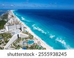 Beautiful aerial perspective of Cancun