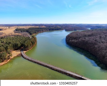 Beautiful Aerial Shots Of The Octoraro Lake In Lancaster/Chester County Pa. 