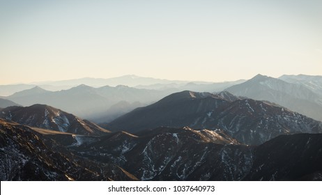 Beautiful aerial view of Andes  Cordillera mountains with snow in Mendoza, Argentina - Powered by Shutterstock