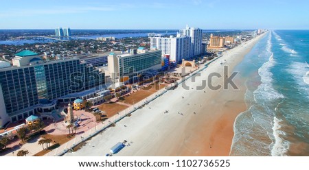 Beautiful aerial view of aytona Beach, Florida.