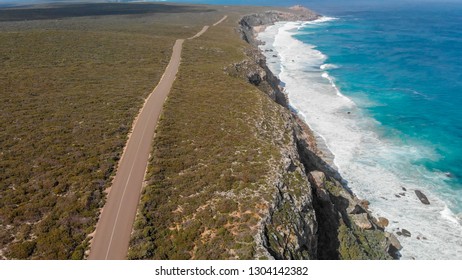 Beautiful Aerial View Of Flinders Chase National Park Coastline, Kangaroo Island, Australia.