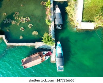 The Beautiful Aerial View Of Lake Toba. A Very Famous Tourism Spot, Lake Toba Was Formed By Super Volcano Eruption Thousands Of Years Ago.