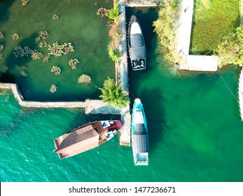 The Beautiful Aerial View Of Lake Toba. A Very Famous Tourism Spot, Lake Toba Was Formed By Super Volcano Eruption Thousands Of Years Ago.