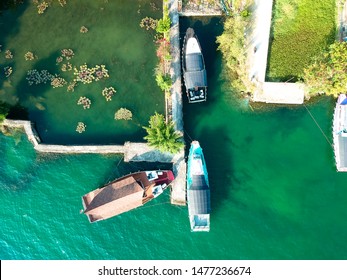 The Beautiful Aerial View Of Lake Toba. A Very Famous Tourism Spot, Lake Toba Was Formed By Super Volcano Eruption Thousands Of Years Ago.