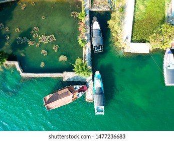 The Beautiful Aerial View Of Lake Toba. A Very Famous Tourism Spot, Lake Toba Was Formed By Super Volcano Eruption Thousands Of Years Ago.