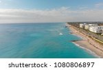 Beautiful aerial view of Palm Beach coastline, Florida.