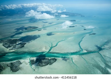 beautiful aerial view Rangiroa atoll in south pacific ocean