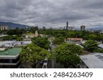 Beautiful aerial view of the Sabana park, the Art Museum in San Jose Costa Rica