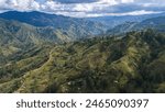 Beautiful aerial view of the slopes of a mountain range in Papua New Guinea