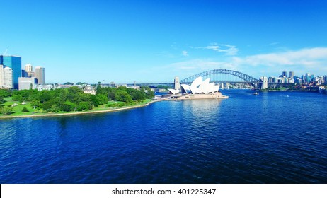 Beautiful Aerial View Of Sydney Skyline.