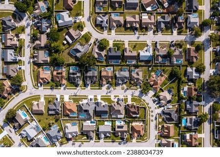 Similar – Image, Stock Photo Aerial view of Miami coastline on a cloudy day