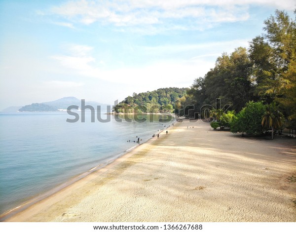 Beautiful Aerial View Teluk Batik Beach Stock Photo Edit Now 1366267688