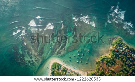 Similar – Luftaufnahme des Meeres und der Berge von Koh Samet