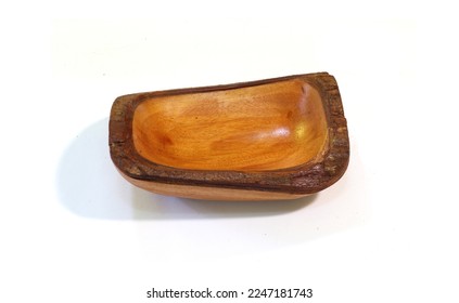 beautiful and aesthetic wooden bowl. teak wood - Shutterstock ID 2247181743