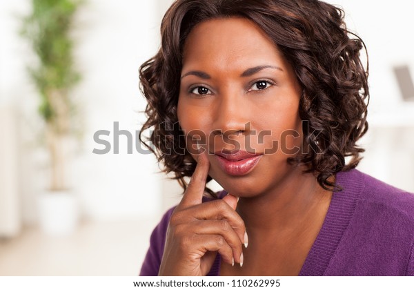 Beautiful African American Female Executive Dark Stock Photo Edit