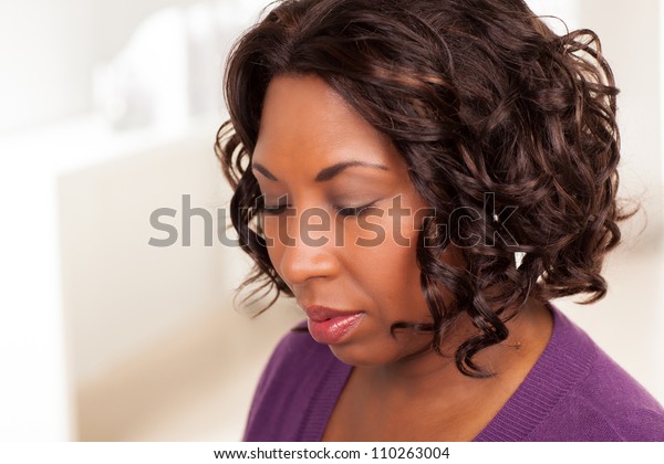 Beautiful African American Female Executive Dark Stock Photo Edit