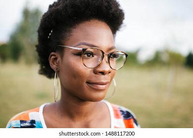Beautiful african american girl outdoor lifestyle portrait.