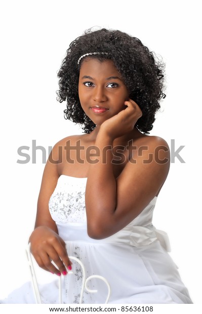 Beautiful African American Haitian Teen Girl Stockfoto