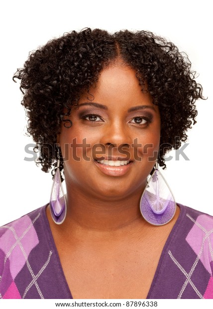 Beautiful African American Plus Size Female Stock Photo (Edit Now) 87896338