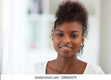 Beautiful African American Woman Portrait  - Black People