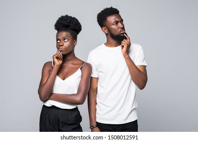 Beautiful African Couple Looking At The Camera With Unhappy Offended Expression, Not Speaking To Each Other