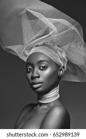 Beautiful African Girl Veil Hat Stock Photo 652989139 | Shutterstock