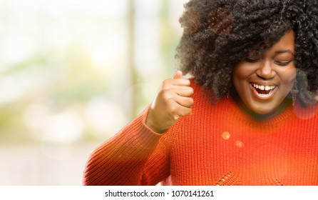 Similar Images, Stock Photos & Vectors of Beautiful african woman happy ...