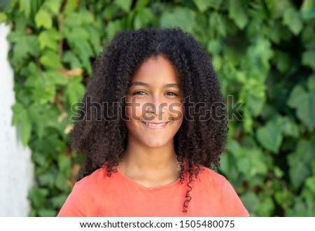 Similar – Pretty girl with long afro hair