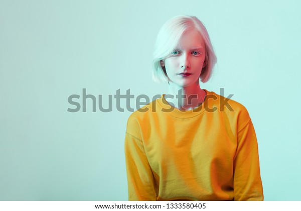 Beautiful Albino Girl White Skin Natural Stock Image Download Now