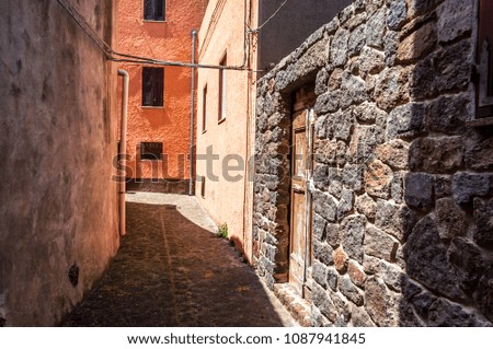 Similar – schmale Gasse führt zu einem Kirchengebäude