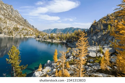 Beautiful Alpine lakes wilderness area  in Washington, USA