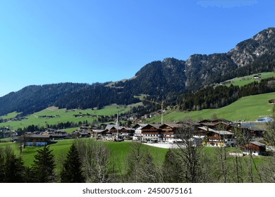 Beautiful Alpine scenery in Germany in early spring