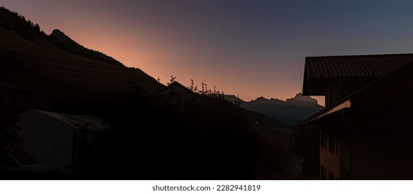 Beautiful alpine sunrise view at Zoeblen, Tannheimer Tal valley, Tyrol, Austria - Shutterstock ID 2282941819