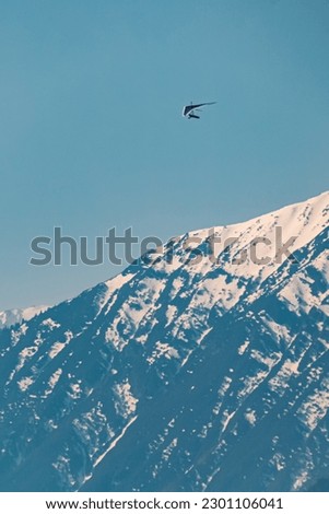 Beautiful alpine winter view with a hang-glider near Telfs, Tyrol, Austria Foto d'archivio © 