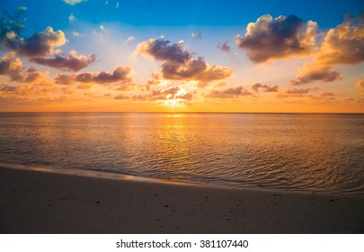 Beautiful amazing nature background. Tropical blue sea sunset. Luxury holiday resort. Island atoll about coral reef. Fresh  freedom. Adventure day. Snorkeling. Coconut paradise.  - Shutterstock ID 381107440