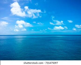 Beautiful andaman sea and blue sky in Phuket Thailand.