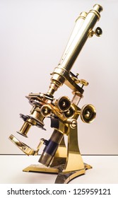 beautiful antique microscope - close up